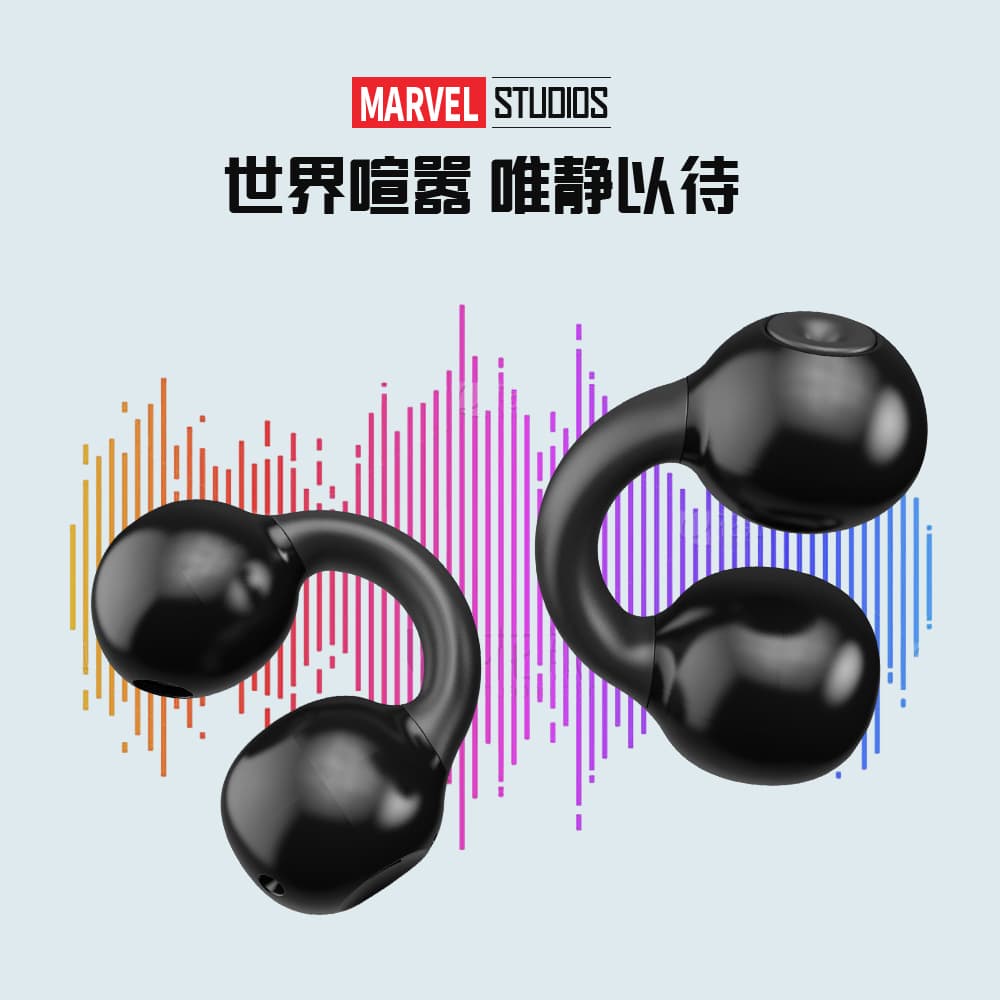 漫威联名钢铁侠数显运动蓝牙耳机